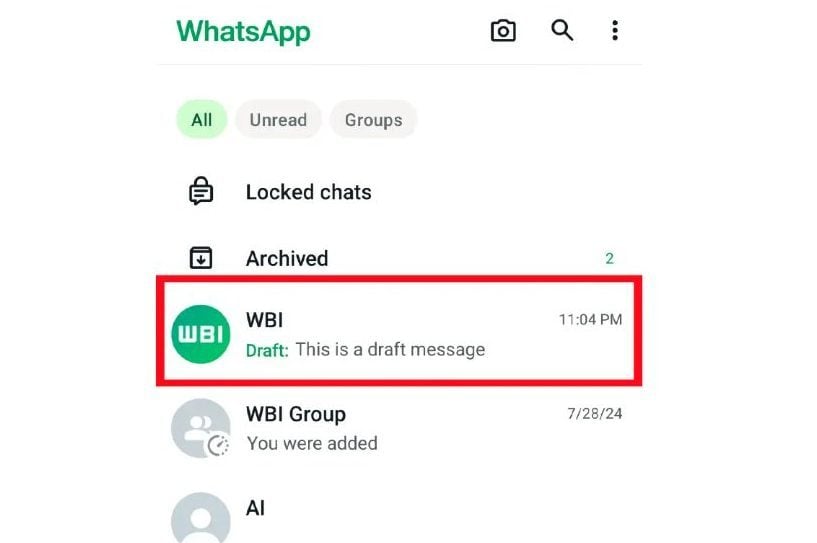 WABETAINFO | The new drafts feature on WhatsApp