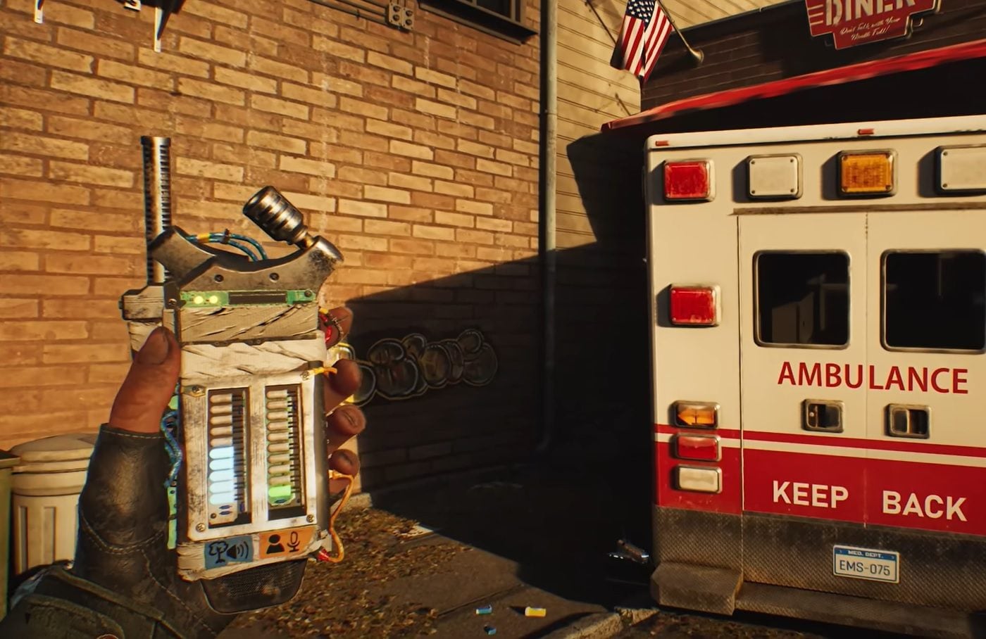 A QUIET PLACE: THE ROAD AHEAD | After the initial stages of the game, Alex will have a device at his disposal that helps monitor the noise levels produced during his actions. Very useful.