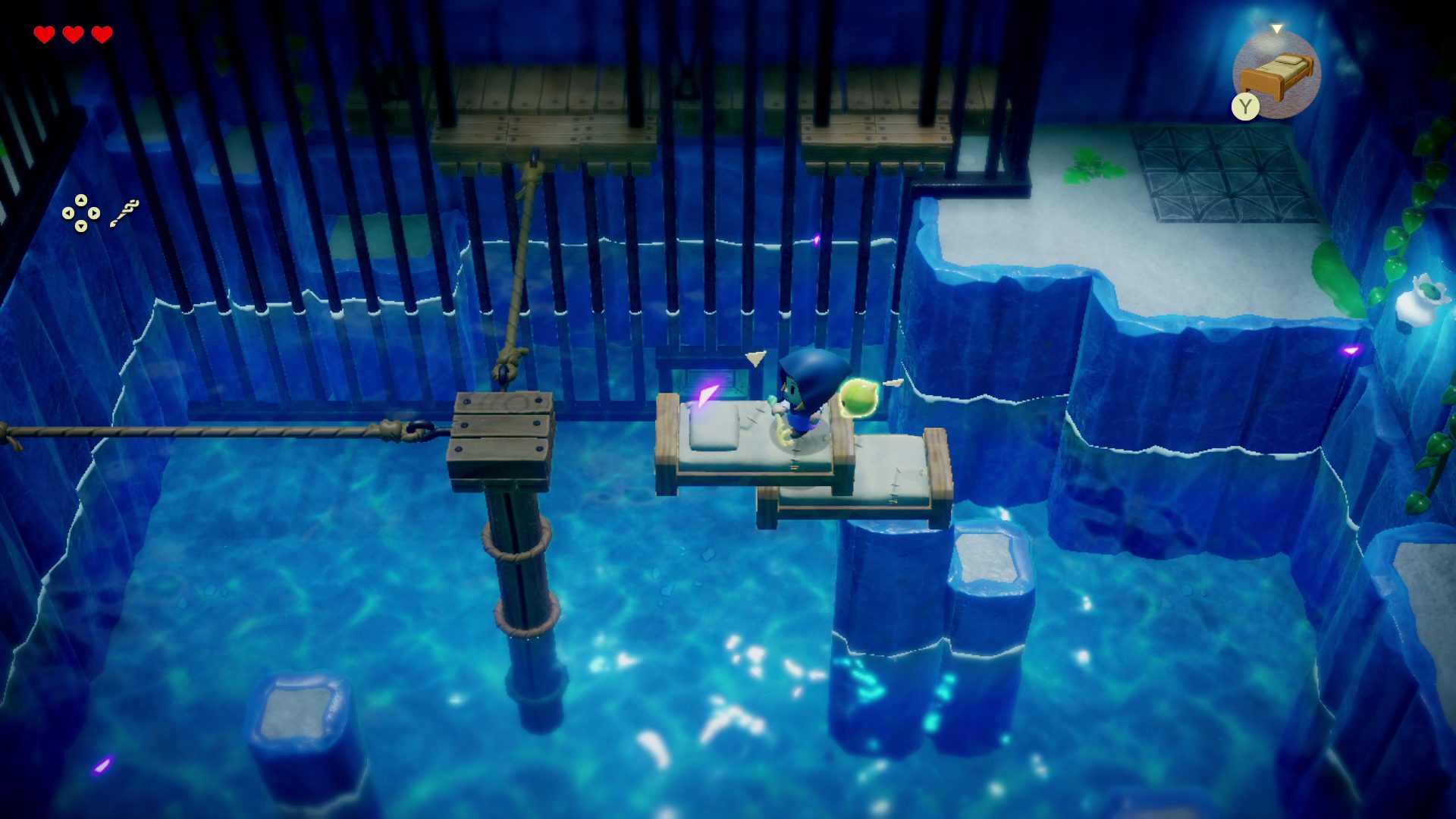 THE LEGEND OF ZELDA: ECHOES OF WISDOM | Here is a bridge made of loungers to reach a distant platform